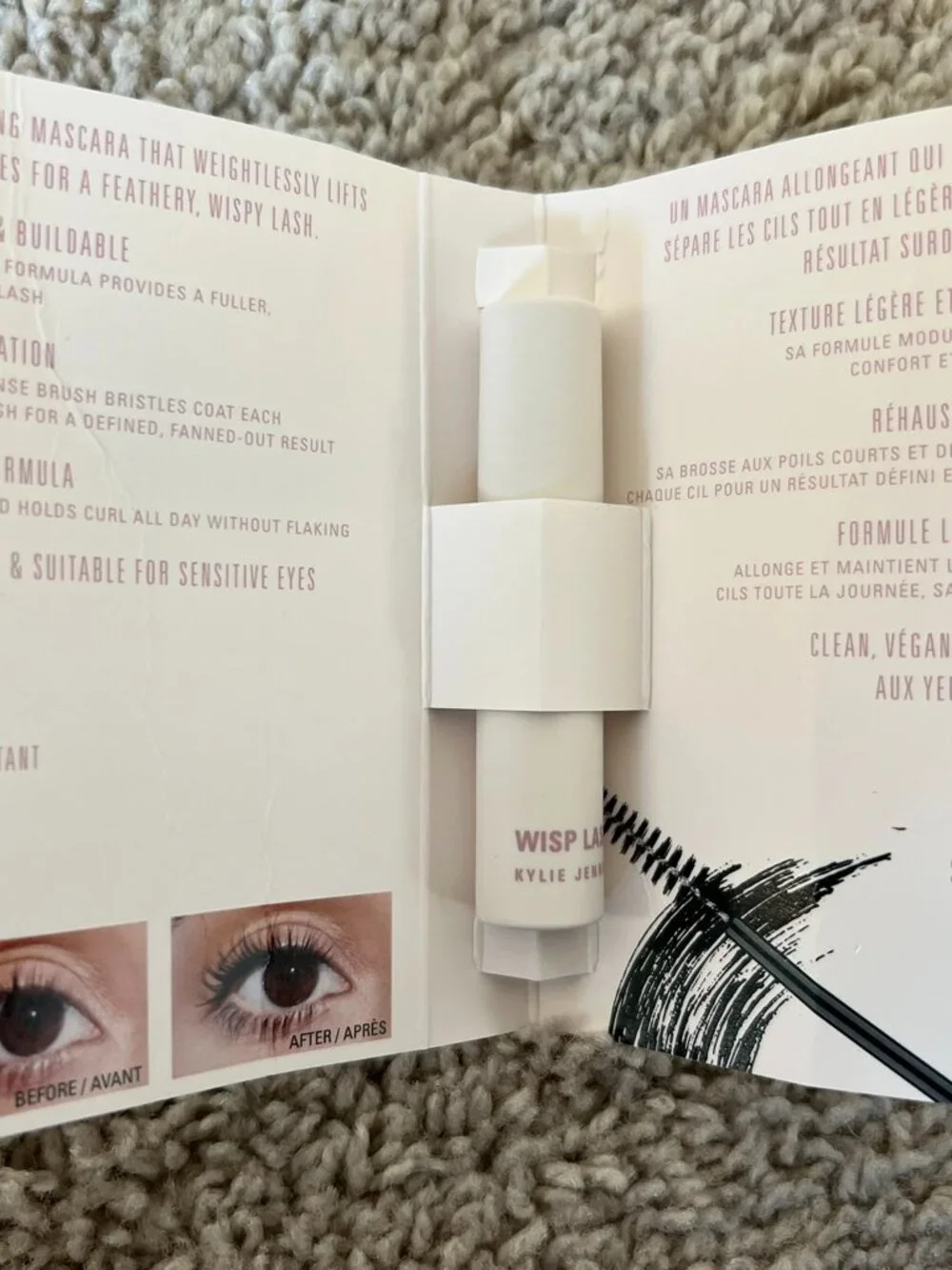 Kylie Cosmetics Wisp Lash Mascara 1 ml Vegan And Clean Formula for Separated